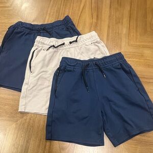 Bundle of 3 - Member’s Mark Boys Luxe Short Size L (10/12) - Navy & Tan